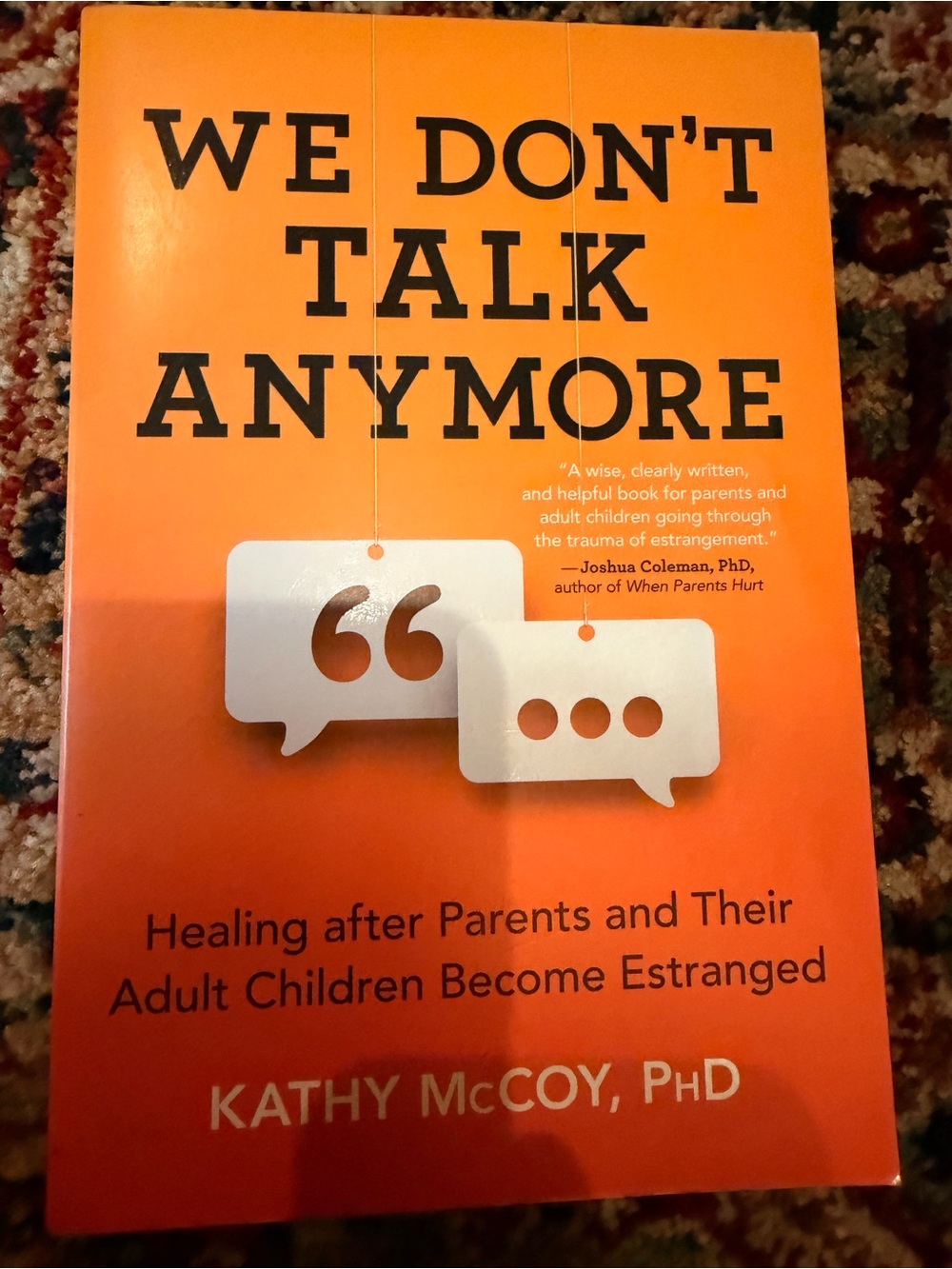 Harper Bright Orange 'We Don't Talk Anymore' Coffee Table Book